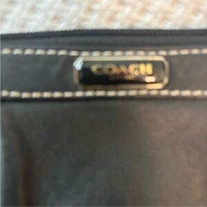 Coach Black Leather Bag with Contrast Stitching